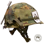 Casque US M1 Vietnam Héliporté avec couvre casque Mitchell vue de côté 2