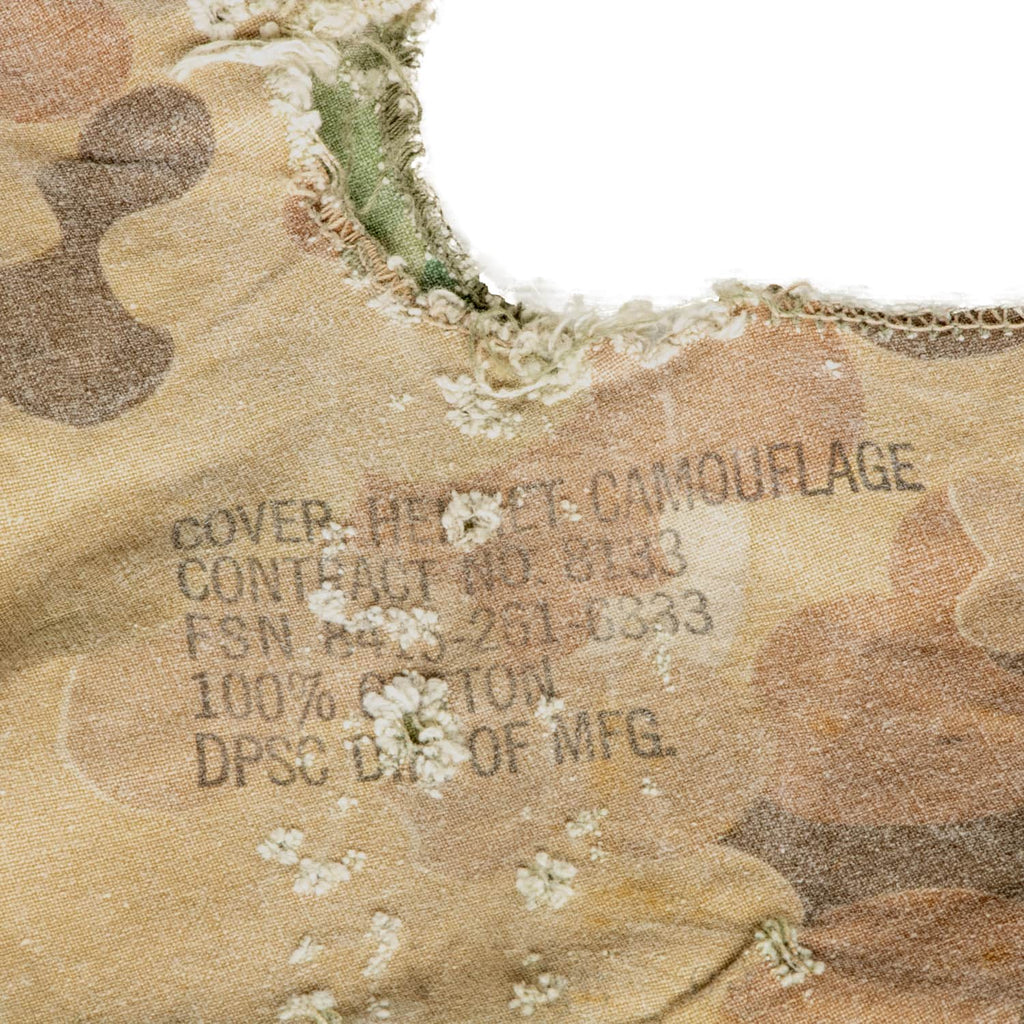 Casque Complet Vietnam Parachutiste Edition Limitée précoce vue du marquage du couvre casque