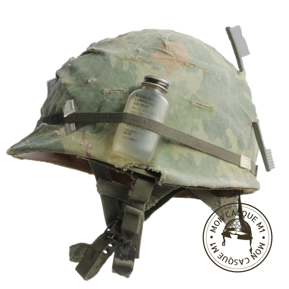 Casque Complet Parachutiste Vietnam vue de côté