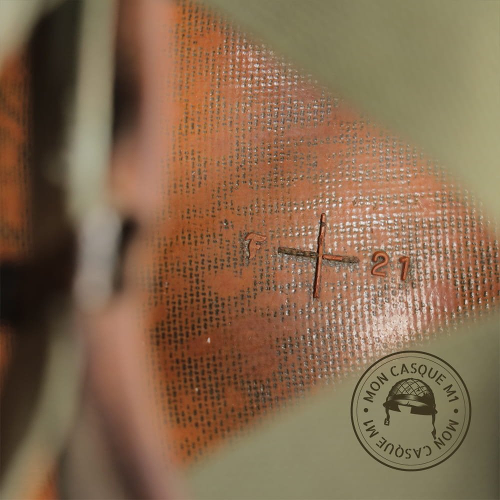 Casque Complet Parachutiste Vietnam marquage du liner Firestone