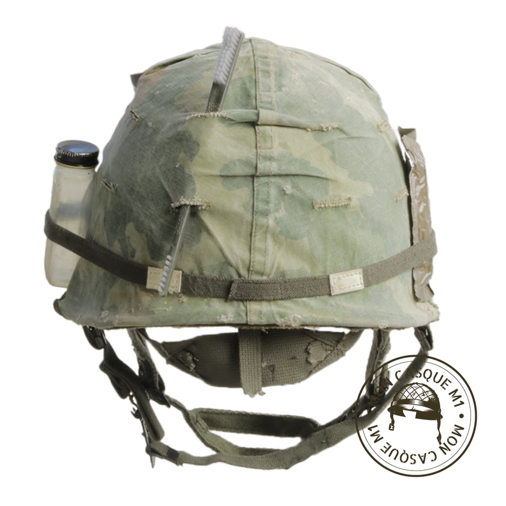 Casque Complet Parachutiste Vietnam vue arrière