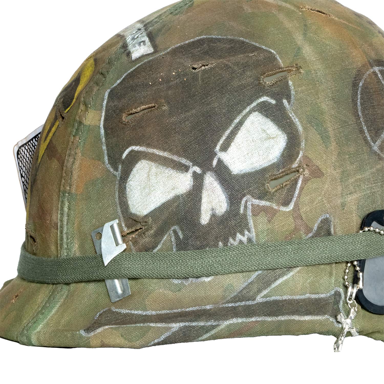 Casque Complet Vietnam The Artist II vue de la tête de mort avant