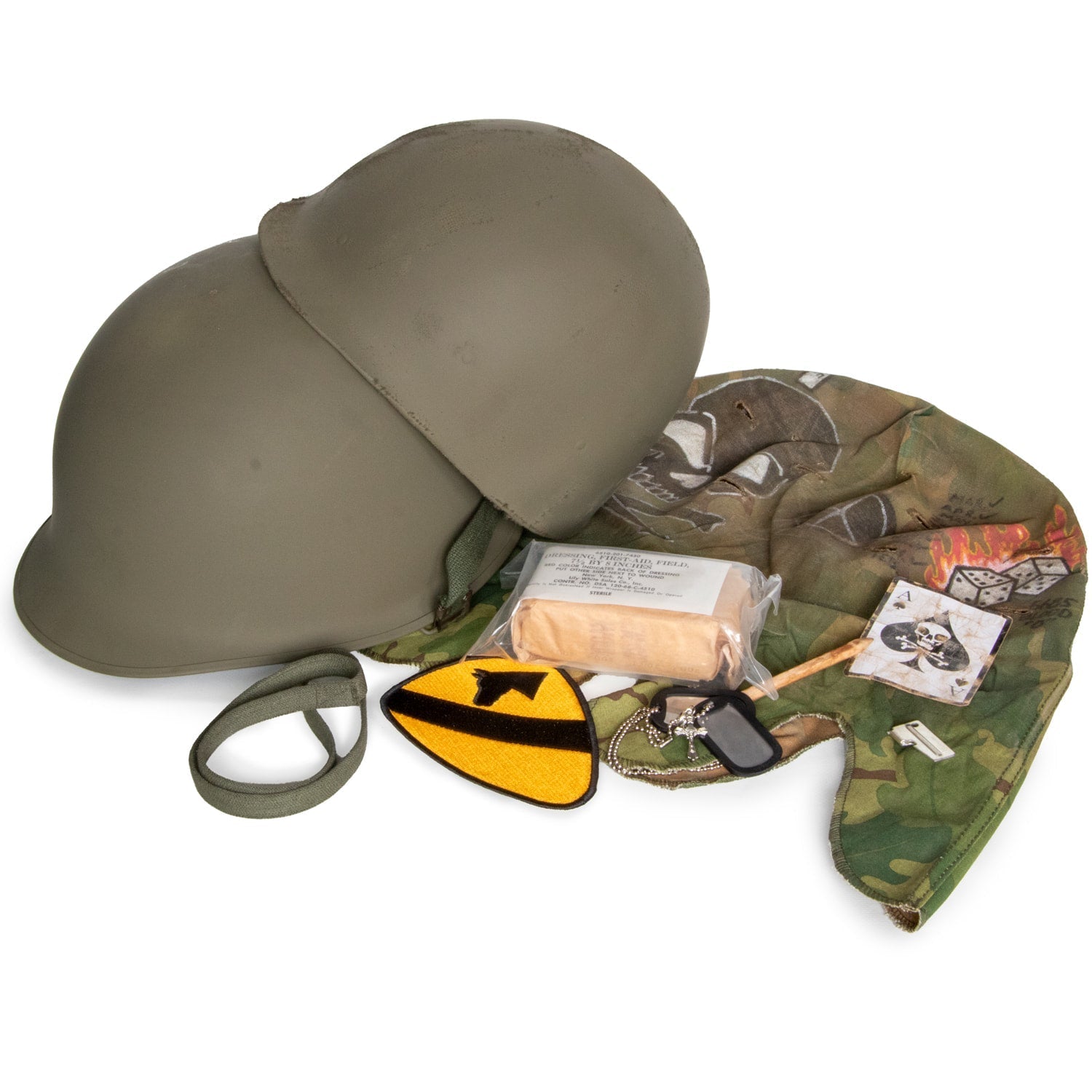 Casque Complet Vietnam The Artist II vue d'ensemble des éléments du casque