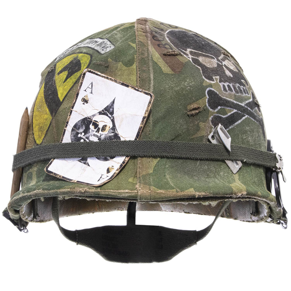 Casque Complet Vietnam US M1 The Artist vue de face