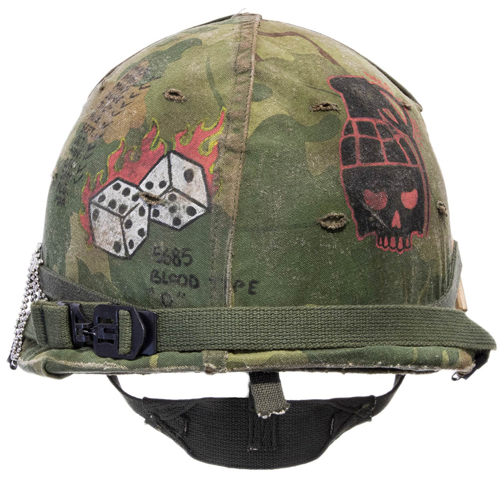 Casque Complet Vietnam US M1 The Artist vue arrière