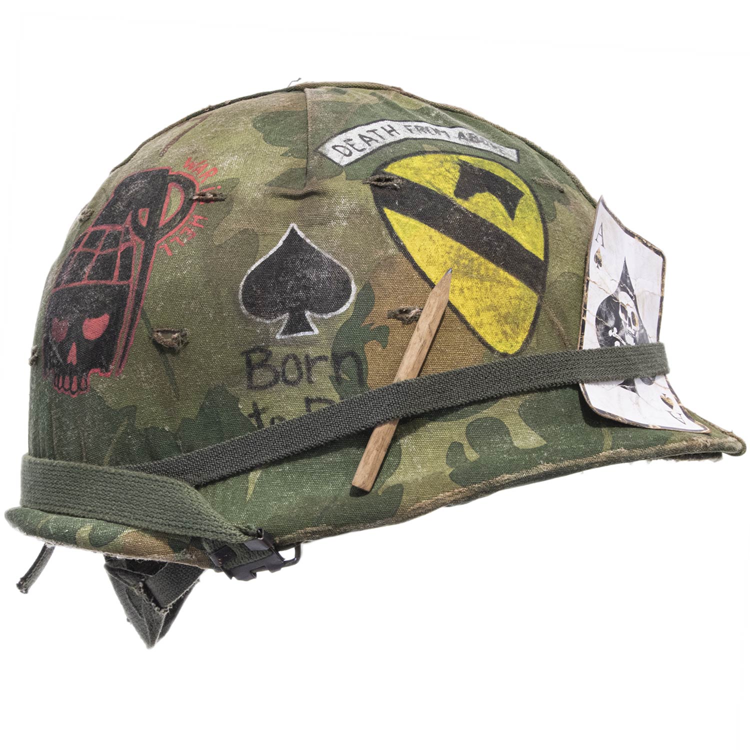 Casque Complet Vietnam US M1 The Artist coté droit