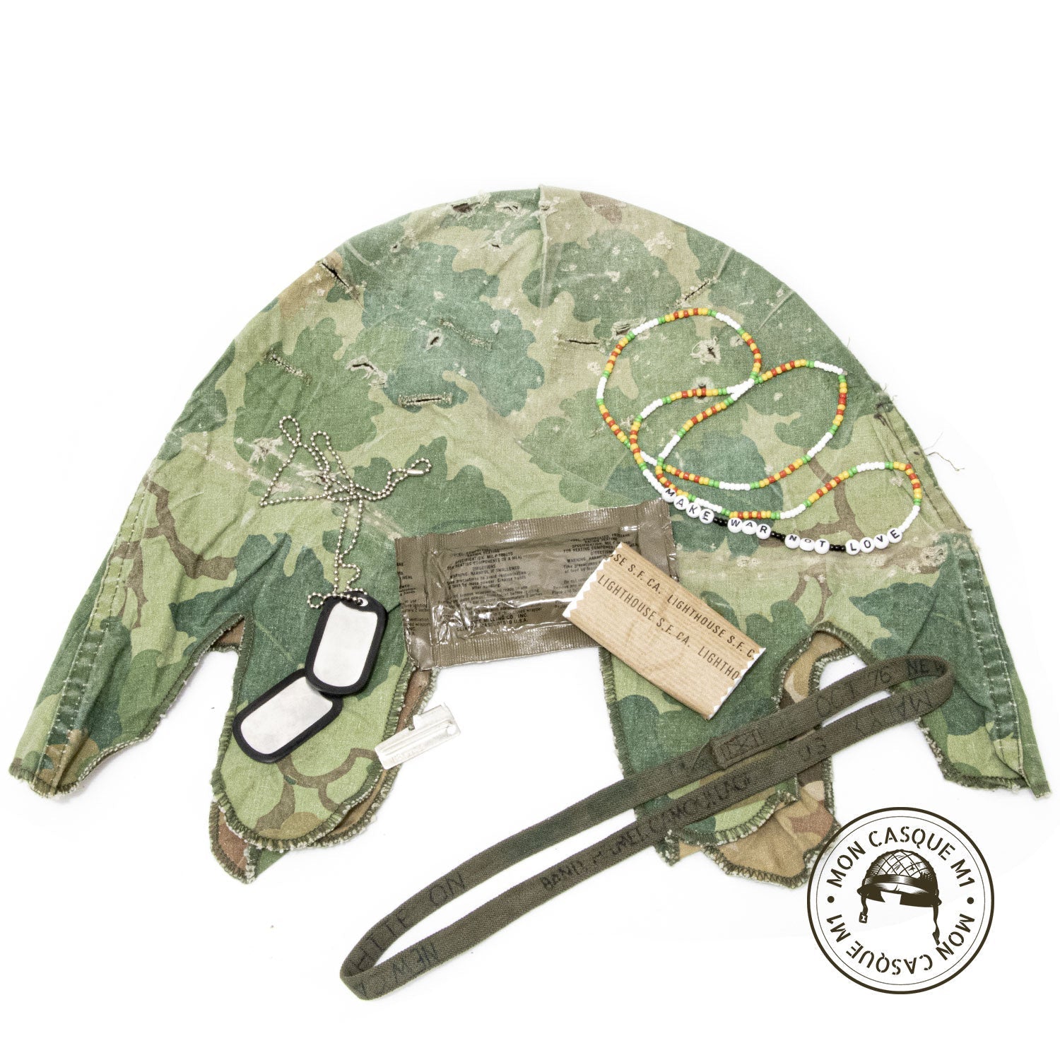 Casque US M1 Vietnam The Pacifist les accessoires