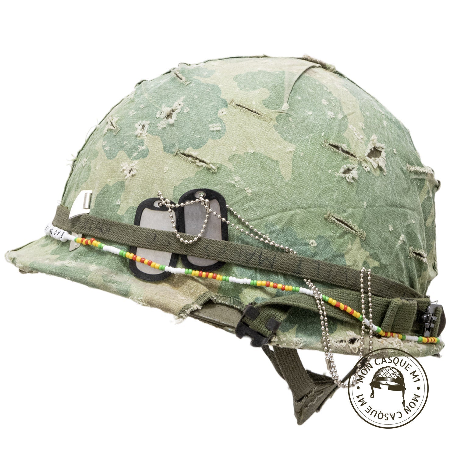 Casque US M1 Vietnam The Pacifist vue côté gauche