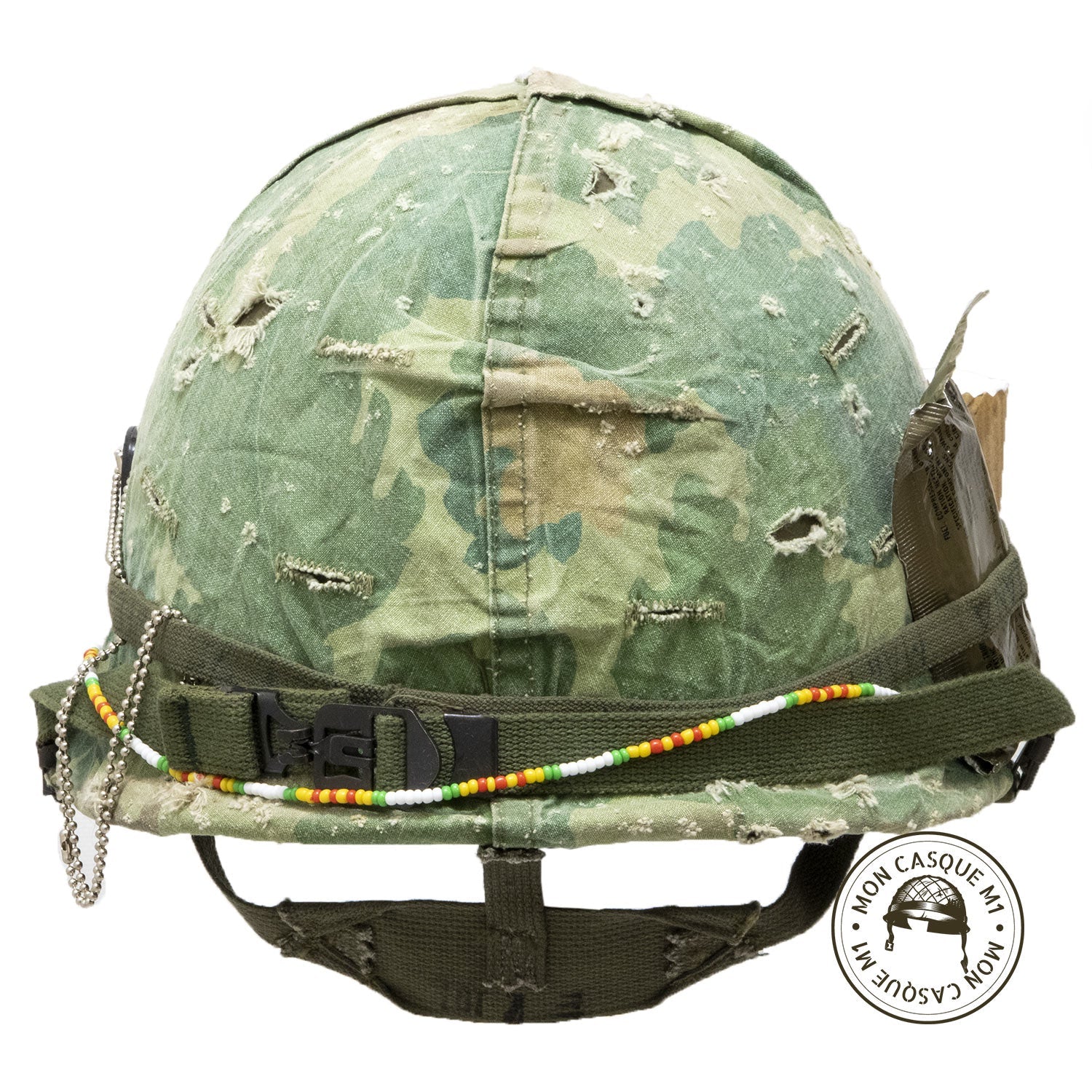 Casque US M1 Vietnam The Pacifist vue arrière