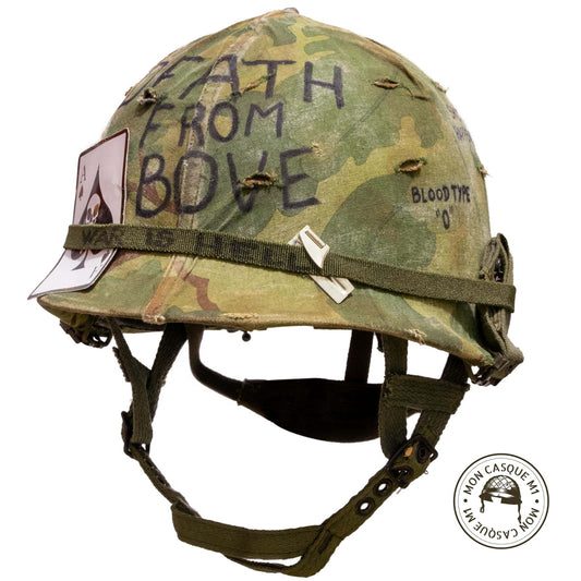 Casque US M1 Vietnam Héliporté avec couvre casque Mitchell