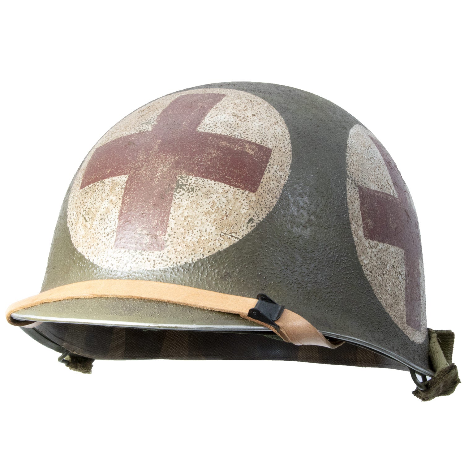 Casque Complet Combat Medic US M1 Battle Battered vue 3/4