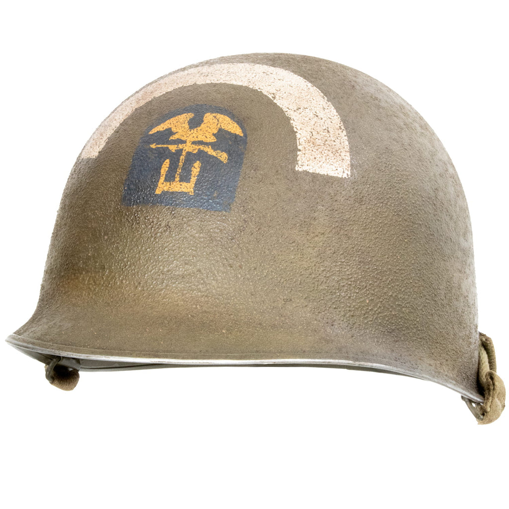 Casque Complet US M1 Battle Battered 5th Engineer Special Brigade ESB vue de 3/4