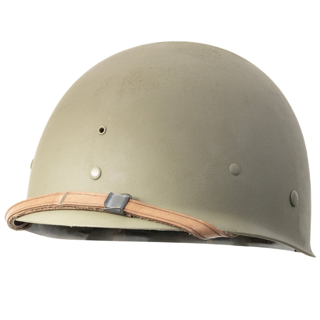 Liner fibre infanterie d'origine Allemande pour casque US M1 vue de 3/4