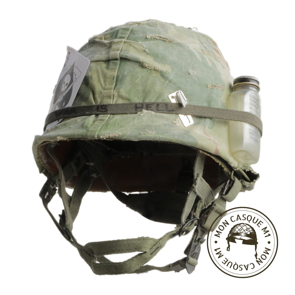 Casque Complet Vietnam Parachutiste vue de profil